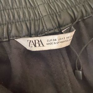 Zara Size 2 leather shirts: high waisted